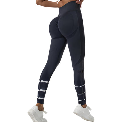 High Waisted Seamless Tie Dye Yoga Pants for Women Sculpting Flattering Workout Leggings for Gym Pilates and Everyday Wear