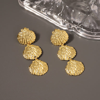 Stylish Hollow Design With Rhinestones and 3D Seahorse & Starfish Earrings - Vintage-Inspired Faux Pearl Drop Earrings - Perfect for Any Occasion!