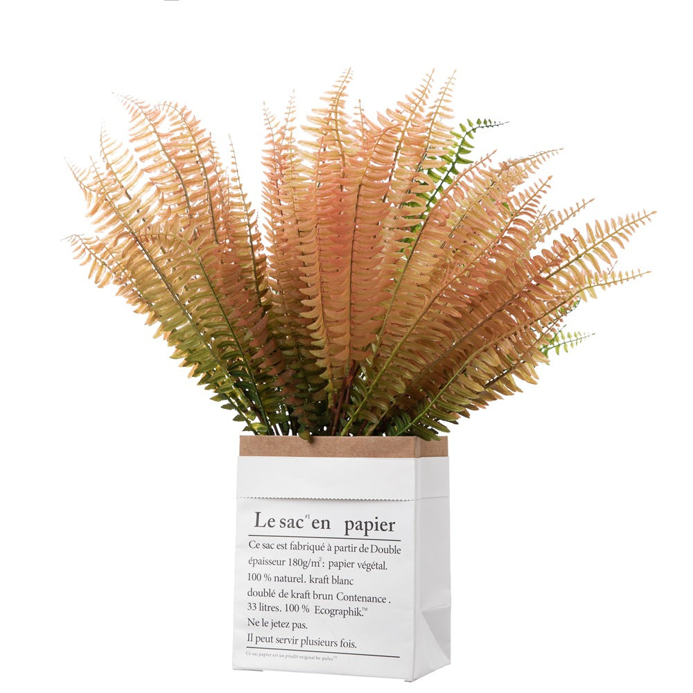 Realistic Touch Faux Flowers & Persian Grass Leaves for Miniature Gardens – Stunning Indoor Plant Wall Décor (MW26634)