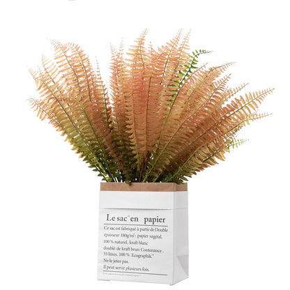 Realistic Touch Faux Flowers & Persian Grass Leaves for Miniature Gardens – Stunning Indoor Plant Wall Décor (MW26634)