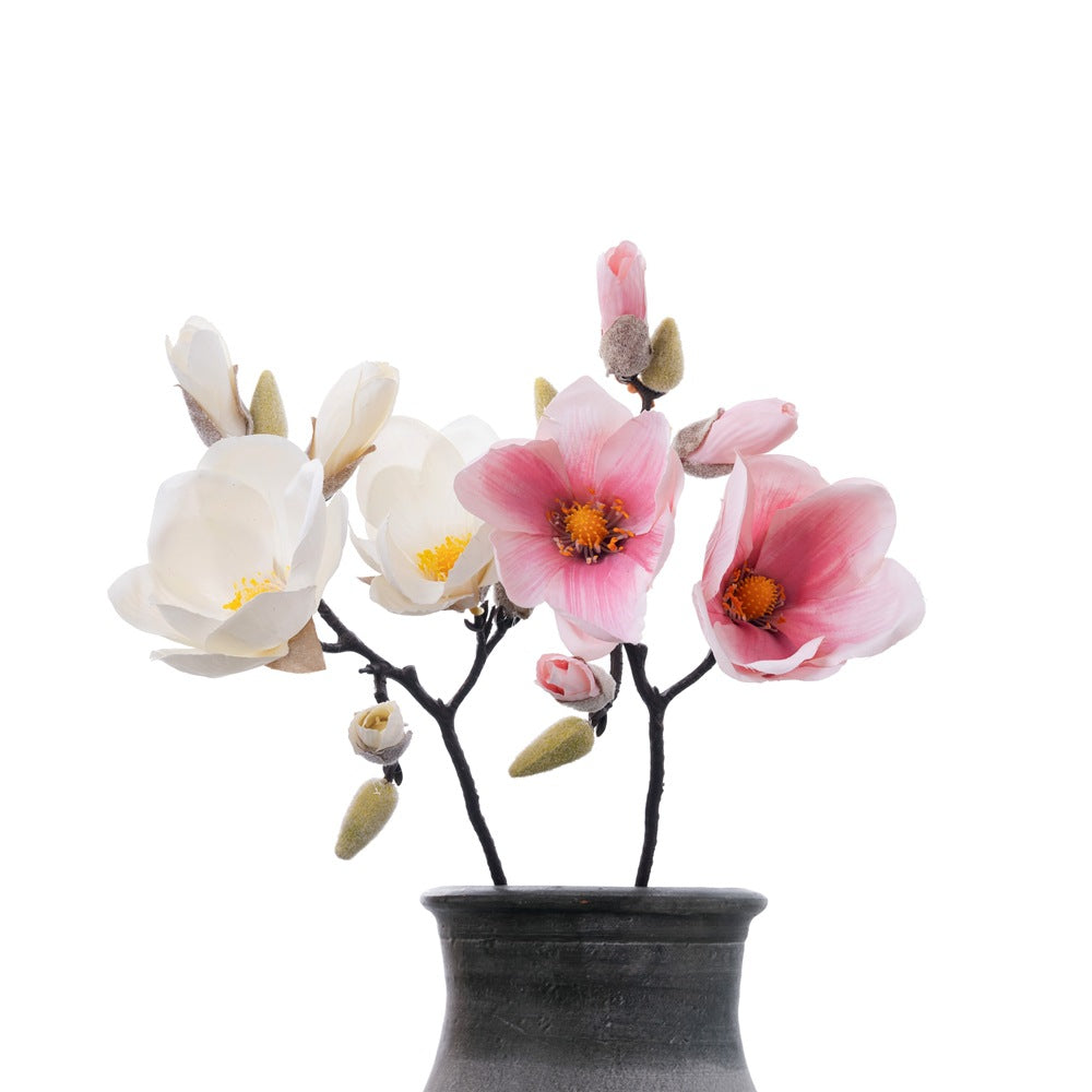 Single Stem Magnolia Flower – Stunning INS-Style Artificial Floral Home Decor for Weddings and Celebrations – GF15336