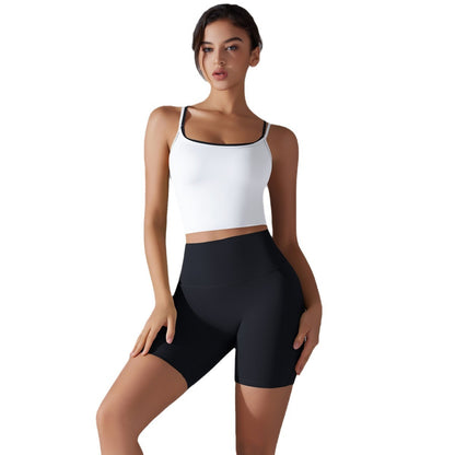 Seamless Backless Sports Bra High Waisted Butt Lift Shorts Set for Comfort for Running Gym Workouts and Yoga