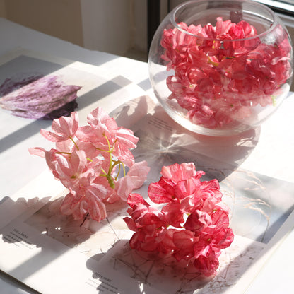 Stunning Faux Hydrangea Flower Heads with Rustic Burnt Edges - Perfect for DIY Hair Accessories, Wedding Decorations, and Floral Arrangements