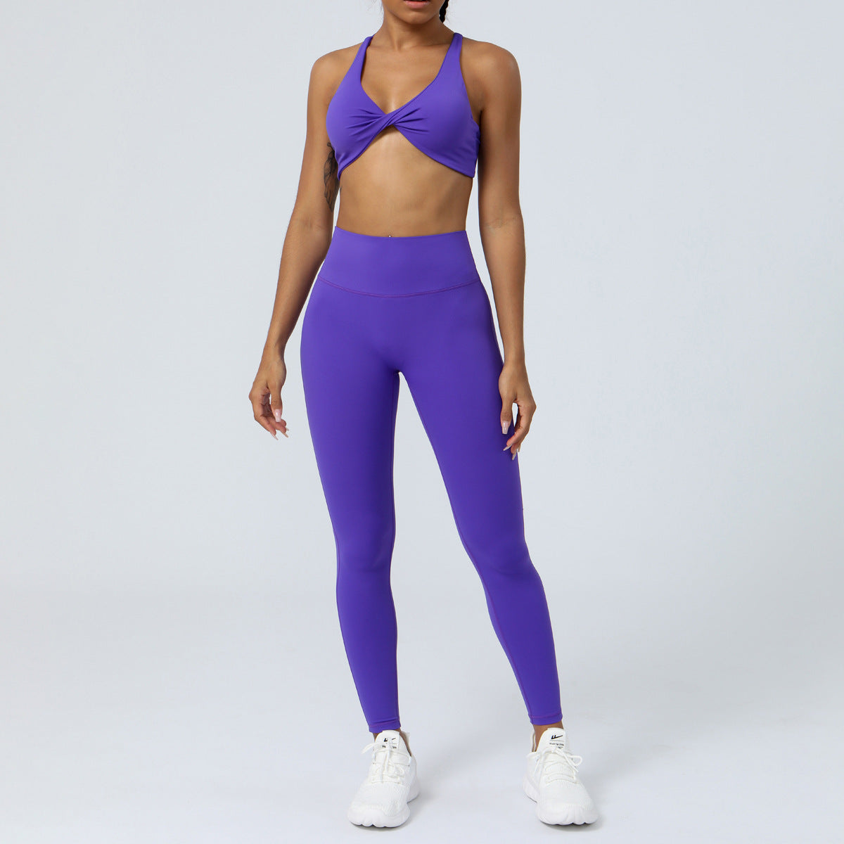 High Waisted Yoga Set for Women Sculpting Butt Lifting Running and Fitness Outfit Breathable Stretchy Activewear for All Workouts