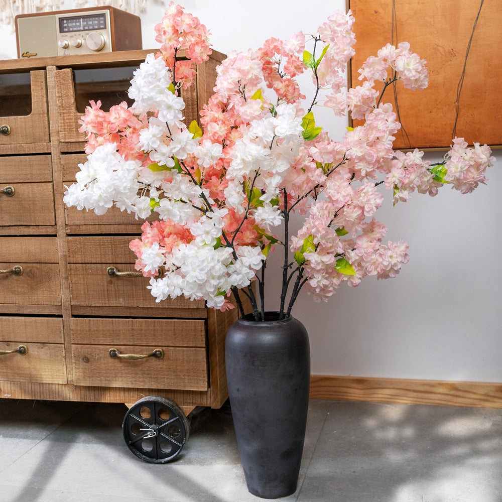 Lifelike Cherry Blossom Artificial Plant for Wedding Decor - Stunning Floral Arrangement for Home and Event Styling - INS-Style Rose Wall Art - MW38959