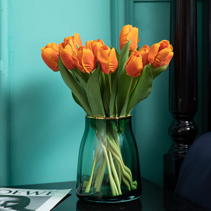 Luxury Touch-Feel Faux Tulip Flowers for Home Decoration - Realistic, Moisture-Resistant, and Long-lasting