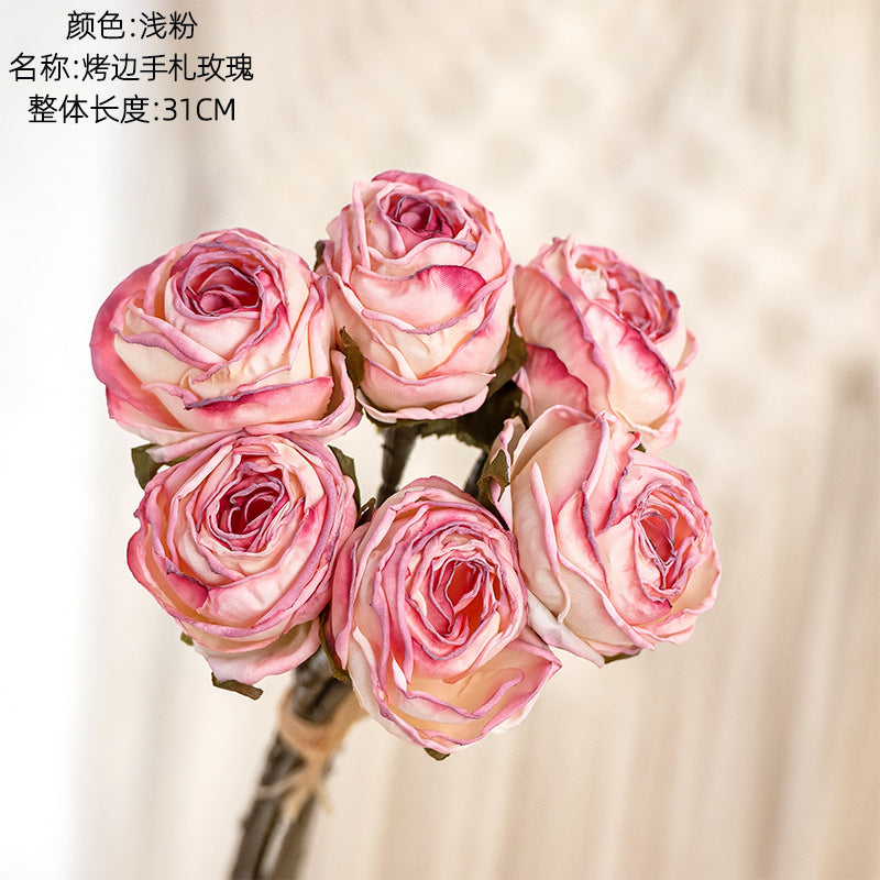 Elegant Faux Rose Bouquet for Weddings and Home Decor - Realistic Ins Style - Perfect for Celebrations and Event Styling - Model MW66786