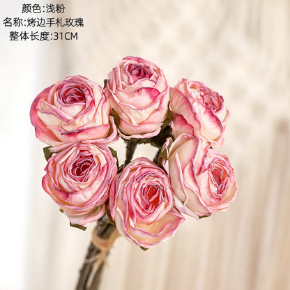 Elegant Faux Rose Bouquet for Weddings and Home Decor - Realistic Ins Style - Perfect for Celebrations and Event Styling - Model MW66786