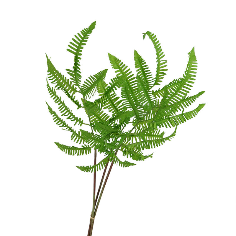 Fresh and Natural Look: Realistic Artificial Green Fern Leaves Bundle for Stunning Floral Arrangements and Home Decoration