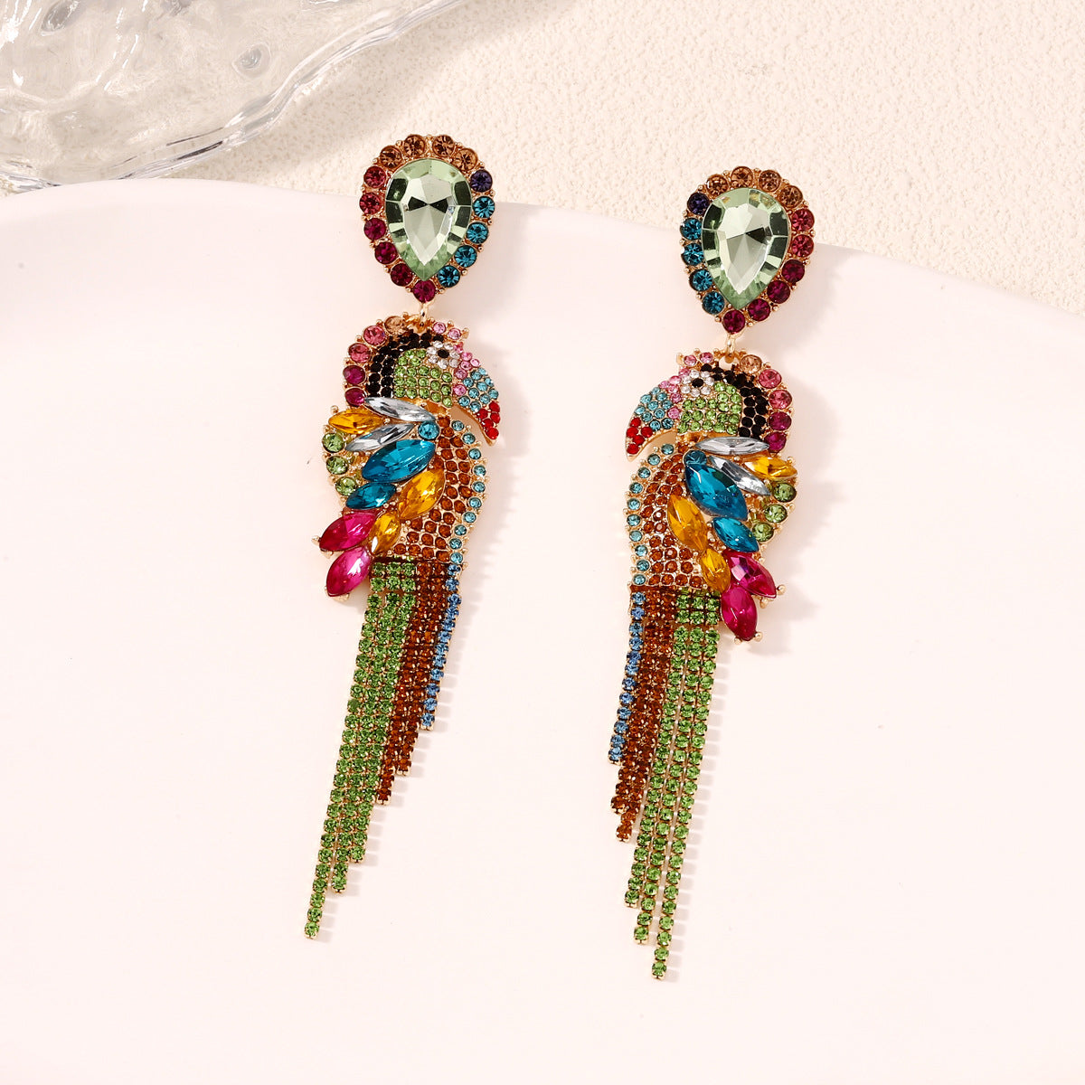Charming Bird-Inspired Earrings with Dazzling Rhinestones – Cute, Lightweight Luxury Jewelry for Effortless Style