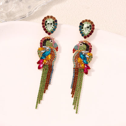 Charming Bird-Inspired Earrings with Dazzling Rhinestones – Cute, Lightweight Luxury Jewelry for Effortless Style