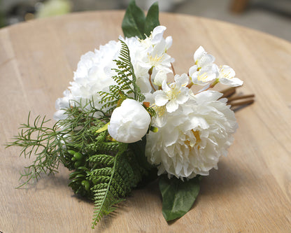 Elegant Faux Peony Bouquet for Weddings - Beautifully Crafted Silk Flowers for Bridal Handheld Arrangements and Photography Props