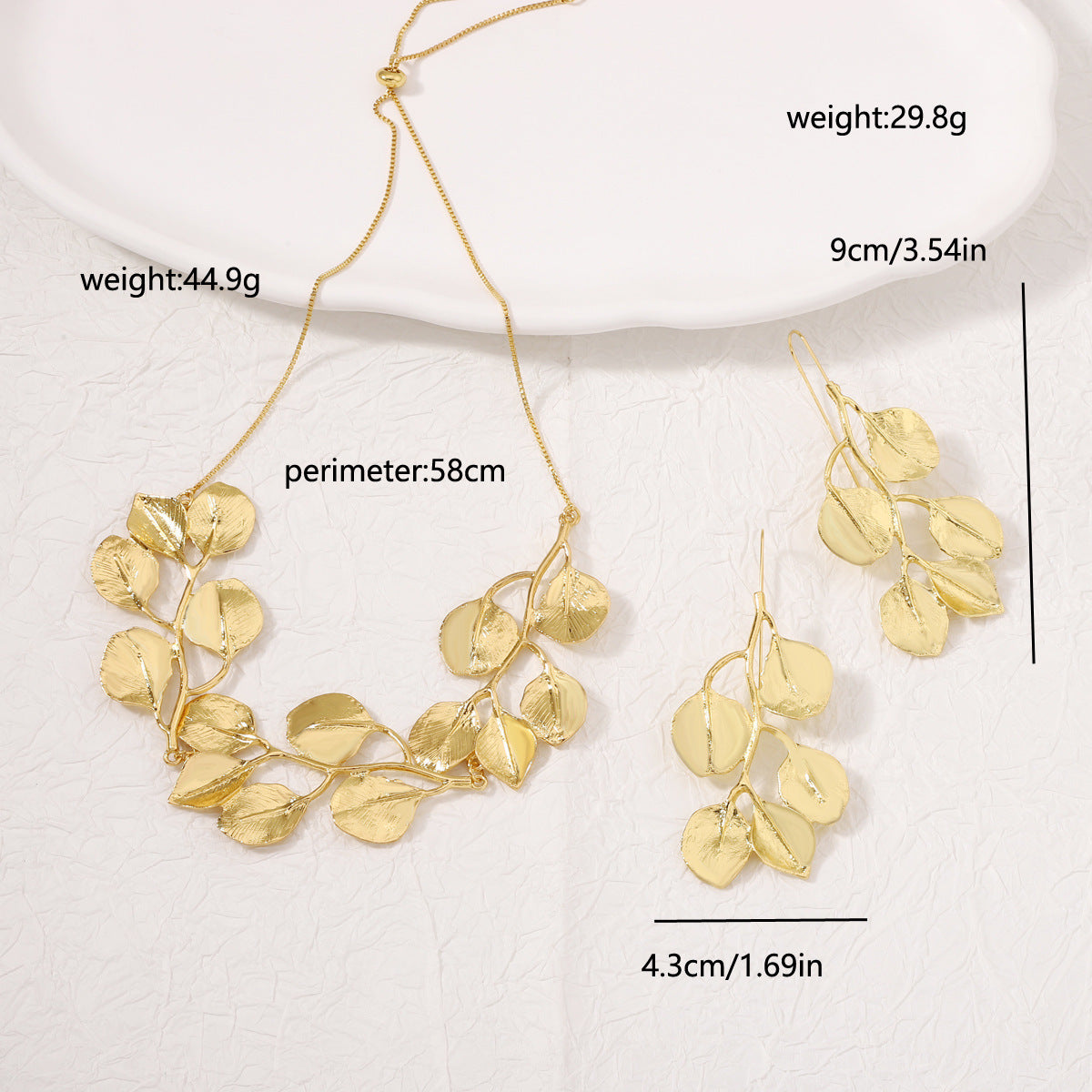 Stylish Metal Leaf Earrings - Luxury-Inspired, Versatile Accessories for a Unique Look