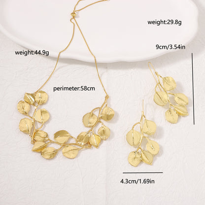 Stylish Metal Leaf Earrings - Luxury-Inspired, Versatile Accessories for a Unique Look