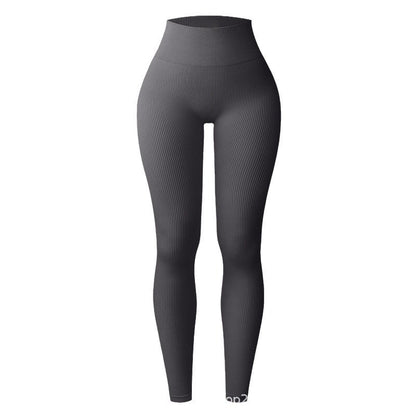 Seamless High Waisted Yoga Leggings Ribbed Fitness Pants for Comfort and Style in Your Workout