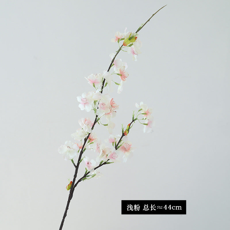 Realistic Double Branch Cherry Blossom Stems - Long Faux Silk Flowers for Wedding Decor, Aisle Arches, and Event Enhancements