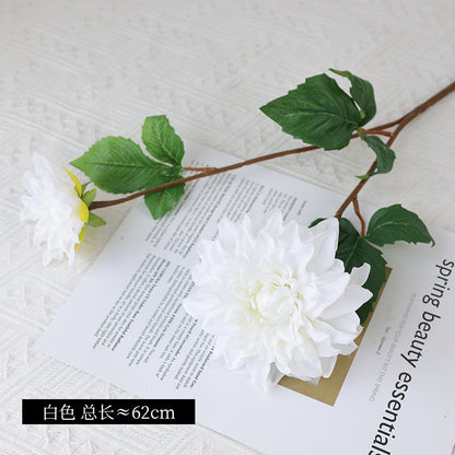 Realistic Touch Moisturized Double-Headed Dahlia Artificial Flowers for Stunning Wedding Archway and Home Decor