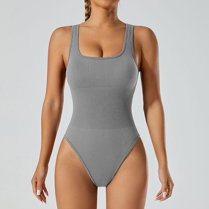 High Performance Ribbed Yoga Bodysuit for Women Enhancing Body Shape Maximum Flexibility and Comfort in Sportswear