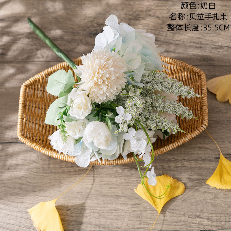 Trendy Hydrangea-Inspired Faux Flower Bouquet for Home Decor - Perfect for Weddings and Floral Walls - DY1-3120