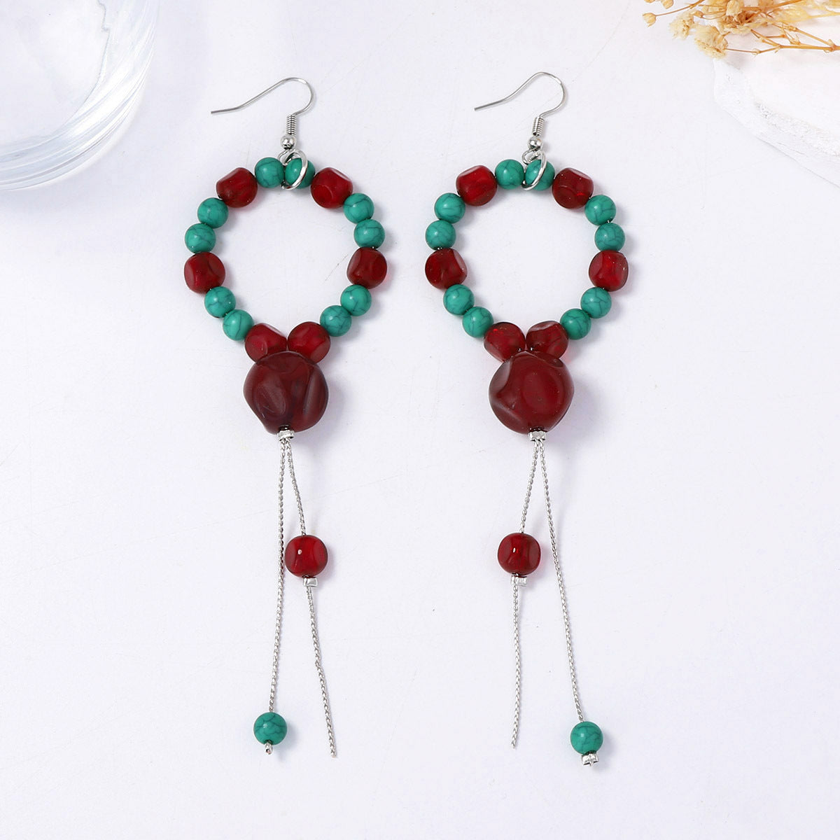 Bohemian Chic Geometric Beaded Statement Long Tassel Earrings - Elevate Your Style with Unique High-Quality Ear Accessories for Women