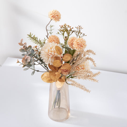 Sweetly Crafted Dandelion Hand-Tied Faux Flower Bouquet - Perfect for Weddings, Home Decor, and Wall Hangings - CF01221