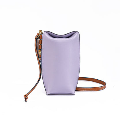 Chic Mini Retro Leather Phone Bag for Women Lightweight Small Purse for Everyday Use