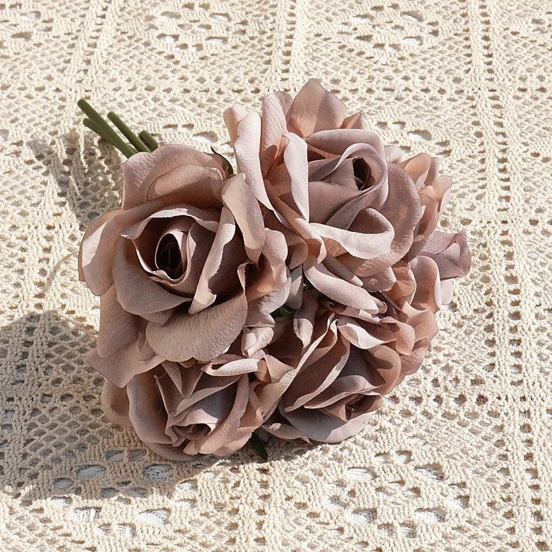 Realistic Touch Adjustable Moisture-Proof 5-Head Rose Bouquet – Perfect for Home Decor, Weddings, Photography, and Elegant Soft Furnishings