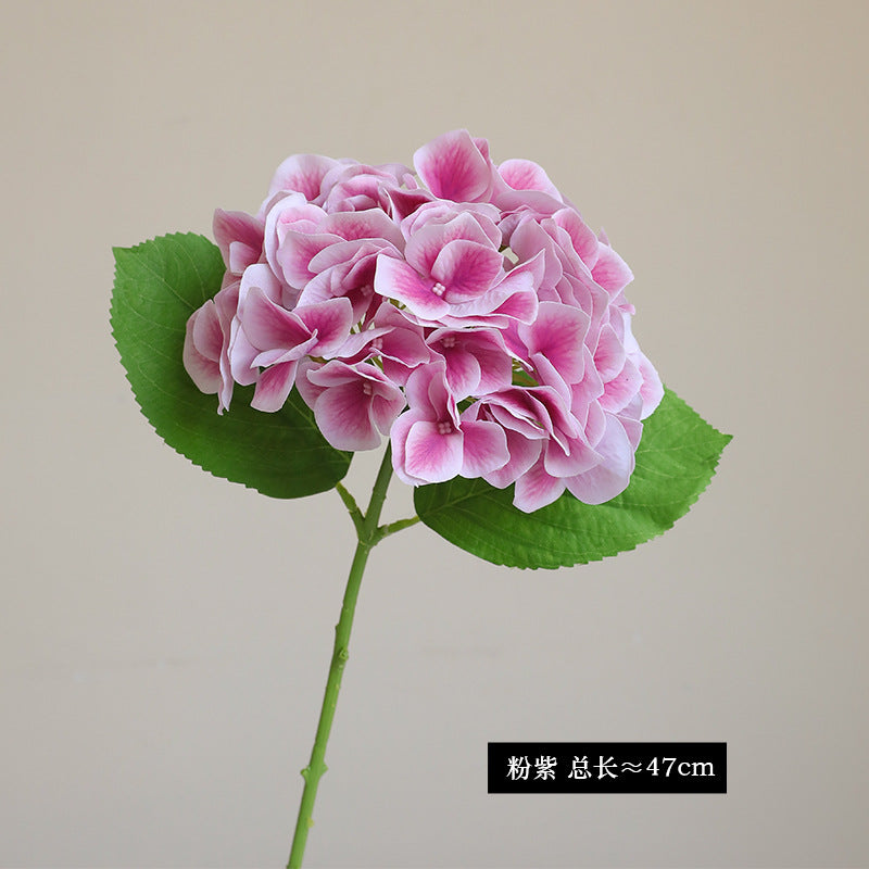 Realistic Quality Feel Hydrangea Faux Flower - Lifelike Decorative Piece for Living Rooms and Bedrooms, Perfect for Photography Props