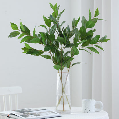 Lifelike Artificial Multi-Branch Laurel Leaf Green Plant for Home Décor - Perfect for Living Room and Dining Table Centerpieces, Ideal for Floral Arrangements and Decorative Accents