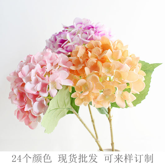 Realistic Hydrangea Silk Flowers - 24 Vibrant Colors for Wedding Décor, Floral Arrangements & Home Decor – Artificial Decorative Flowers for Lasting Beauty