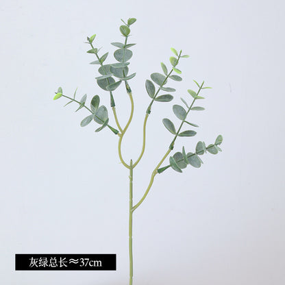 Realistic Eucalyptus Leaf Artificial Flower Bouquet with Money Plant Leaves - Perfect for Table and Office Decor, Lush Greenery for Every Space