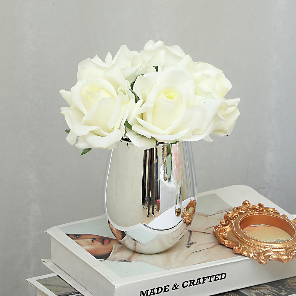 Luxurious Faux Rose Flower Home Décor - Elegant Tabletop Floral Arrangement & Stunning Photography Prop for Every Occasion