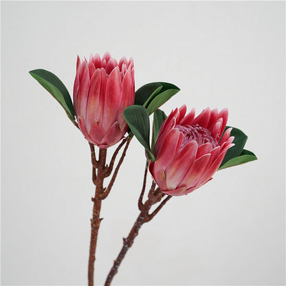 Stunning Faux South African King Protea Flower - Elegant Single Stem for Living Room Décor, Beautiful American-Style Handheld Bouquet for Coffee Table Decoration, Long-Lasting Artificial Flowers