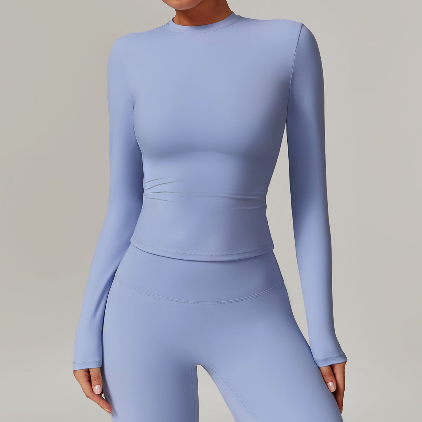 Versatile Long Sleeve Fleece Lined Yoga and Fitness High Neck Thermal Bodysuit for Comfort and Performance Style 8924