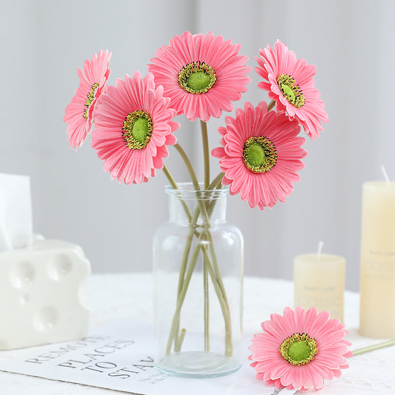 Single Stem PU Faux Sunflower - Elegant and Minimalist Home Decor with Vibrant African Daisy, Perfect for Refreshing Your Space!