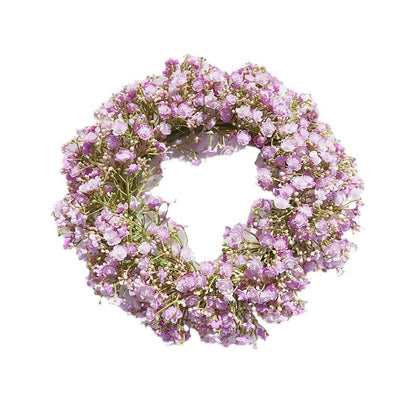 Luxurious Nordic-Inspired Faux Baby's Breath Flower Wreath - Elegant Home Decor for Weddings, Photography, and Door Displays