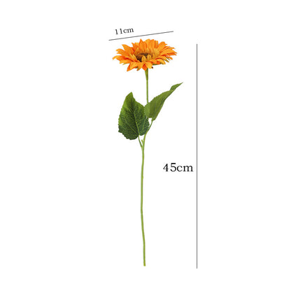 Realistic Single Stem Sunflower - Beautiful Home Décor Accent, Perfect for Living Room and Wedding Decorations, High-Quality Artificial Floral Arrangement