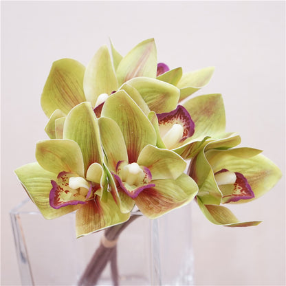 Quality Touch Orchid Bouquet - Realistic Artificial Flower Arrangement for Elegant Table Decor, Bathroom Decorations, and Stunning Event Centerpieces