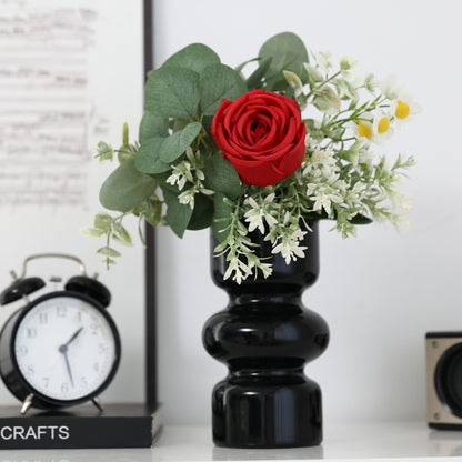 Elegant Nordic-Inspired  Artificial Rose and Chrysanthemum Bouquet - Perfect for Outdoor Weddings and Table Decor, Lifelong Beauty in Realistic Flowers