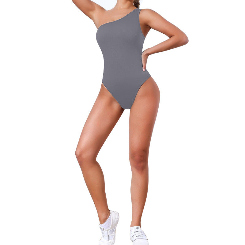 Seamless Yoga Jumpsuit for Women One Shoulder Fitness Bodysuit for Maximum Comfort Flexibility in Your Workout