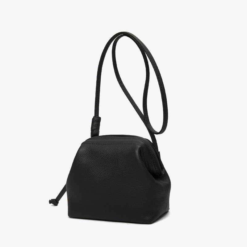 Chic and Cozy Fashion Minimalist Cloud Bag Genuine Leather Shell Bag for Women Shoulder and Crossbody Purse with Soft Touch