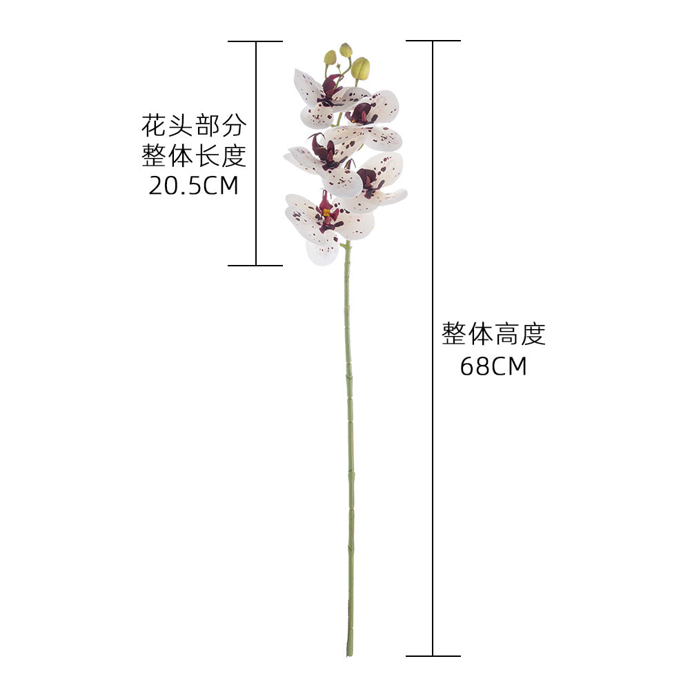 Elegant Artificial Orchid Bouquet - 5-Head Faux Butterfly Orchids for Home Decor and Wedding Celebrations - CL09002