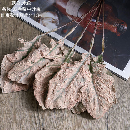 Realistic Foam Silk Leaves Artificial Flower Home Décor - Perfect for INS-Style Weddings & Celebrations - YC1123