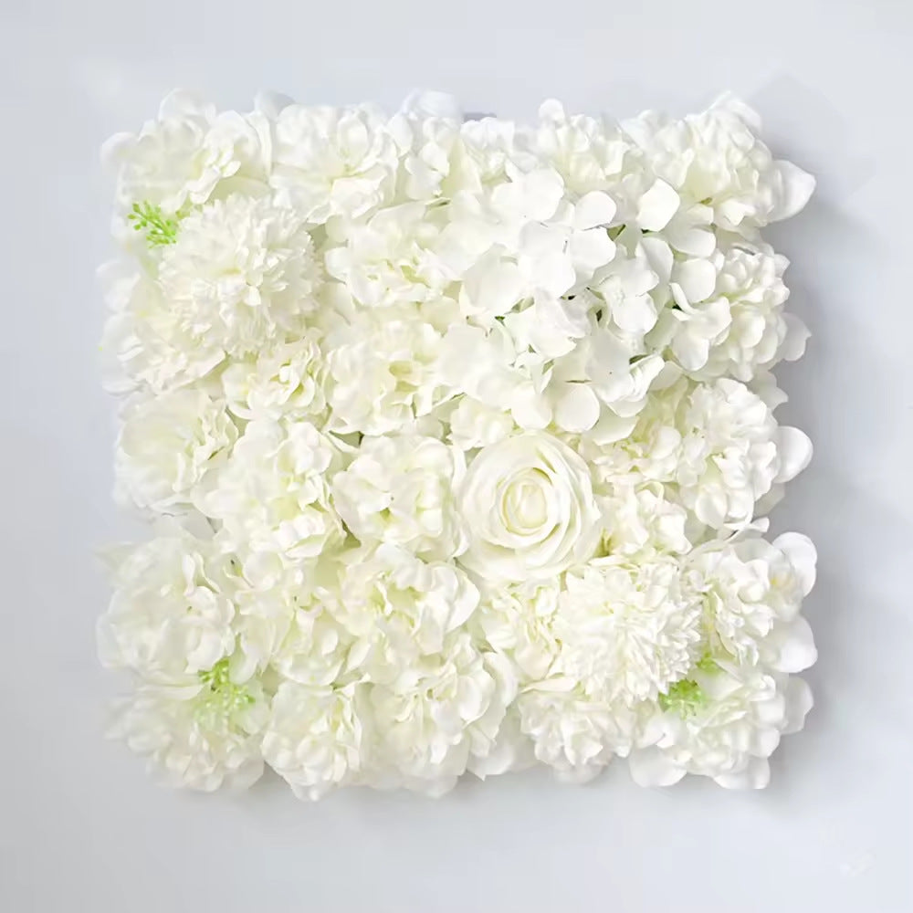 Stunning Artificial Floral Background Wall Decor with Pink Roses and Hydrangeas – Perfect for Wedding Arches and Celebrations