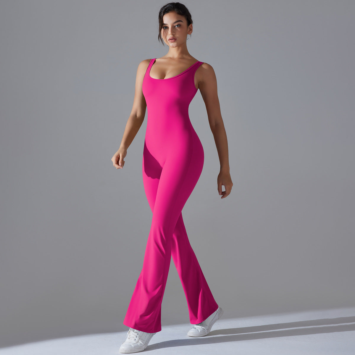 V Back Fitted Bodysuit with Pleated Design for Enhanced Lift and Flare Ideal Yoga and Fitness Outfit for Maximum Comfort