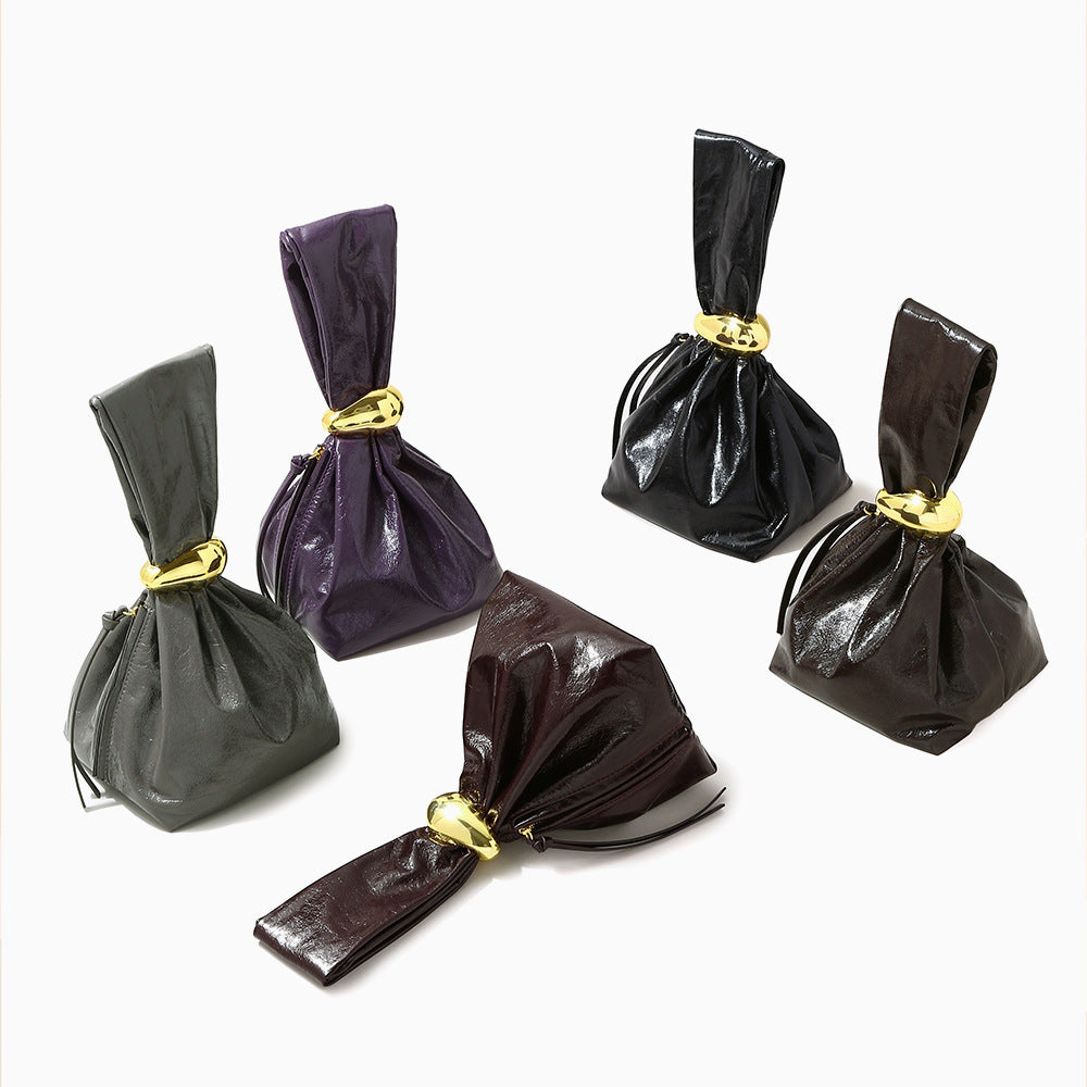 Luxurious Autumn Crystal Oil Wax Leather Handbag Exclusive Chic Gift for Work and Everyday Use