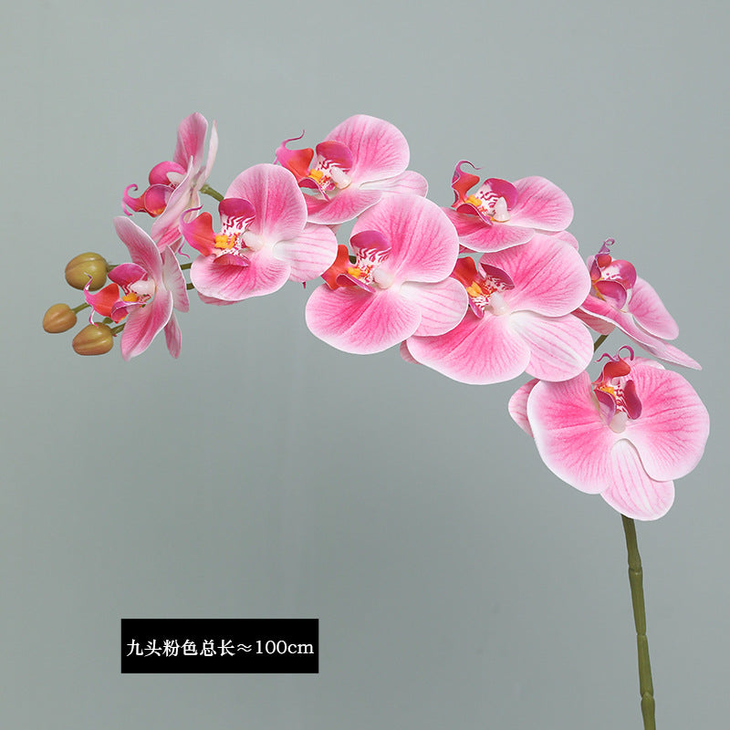 Single-Stem Realistic Multi-Head Phalaenopsis Orchid Artificial Flower - Perfect Home Décor Accent & Wedding Decor Prop, Trending Must-Have for Stylish Events