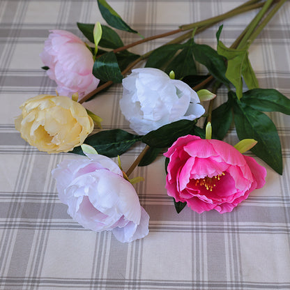 Stunning Oil Painting-Inspired Peony Silk Flowers - Realistic Faux Peonies and Poppies for Elegant Wedding Decor, Event Styling, and Floral Arrangements