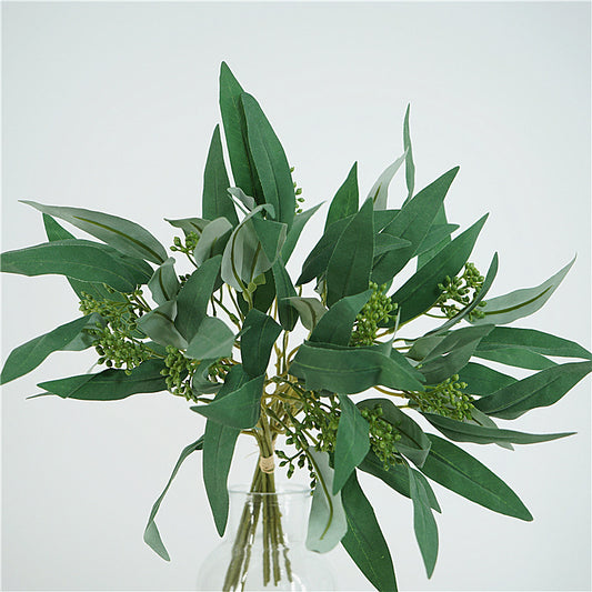 Realistic Nordic Style Eucalyptus Leaf Decorative Faux Greenery for Living Room - Elegant Indoor Vase Floral Arrangement for Tabletop Décor