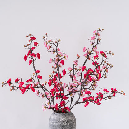 Elegant Rustic Plum Blossom Faux Flowers – Classic Peach Blossom Home Decor for Weddings and Events | Stunning Fake Floral Wall Decoration MW36888